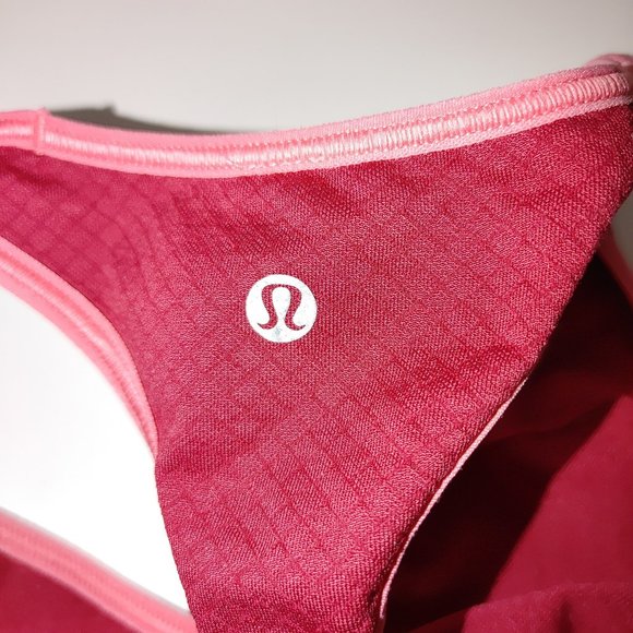 LULULEMON Woman's Loop & Hooks Athletic Bra Red Size S Pre-owned - Picture 4 of 4